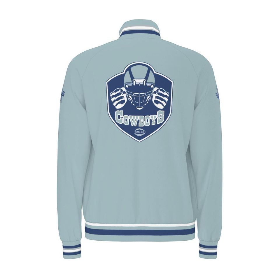 Dallas CowBoys Slight blue Raglan-Sleeve Stand Collar Jacket