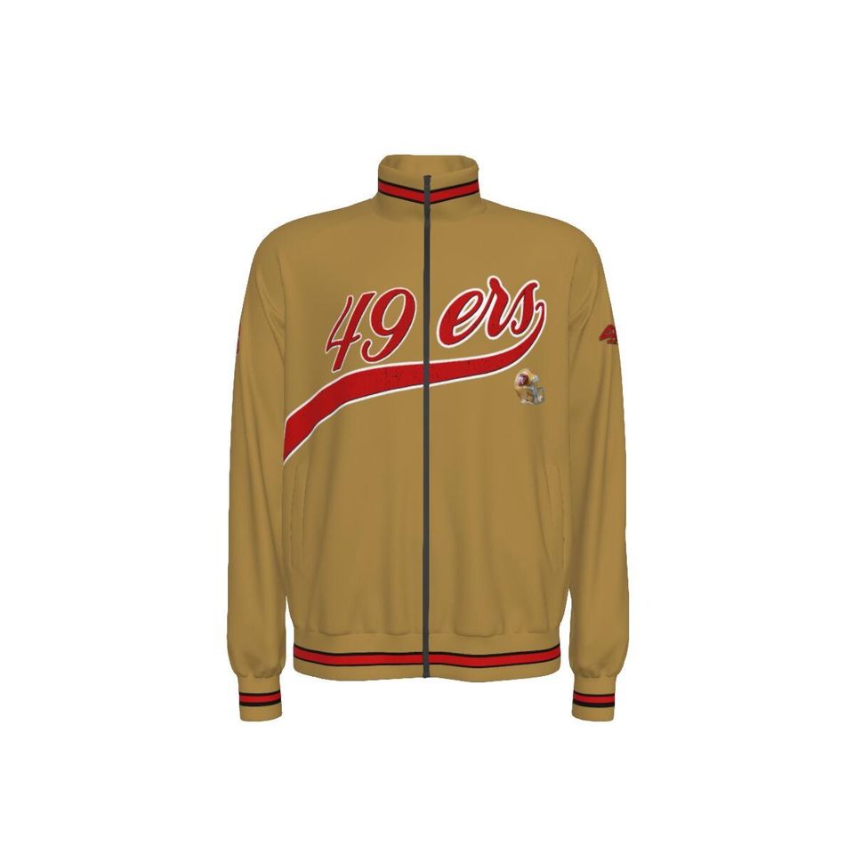 49ers gold rush  Raglan-Sleeve Stand Collar Jacket
