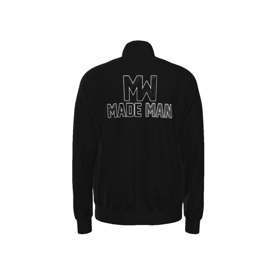 MADEMAN. BLK Men's Raglan-Sleeve Stand Collar Jacket