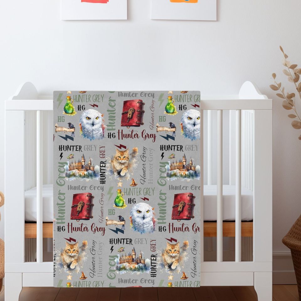 Personalized Wizard Minky Blanket for Nursery