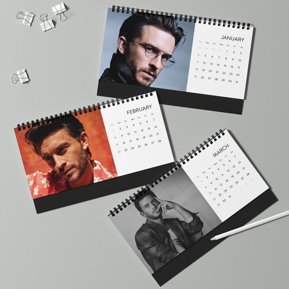 Jonathan Bailey 2026 Desk Calendar Bridgerton Anthony & Kate Romance