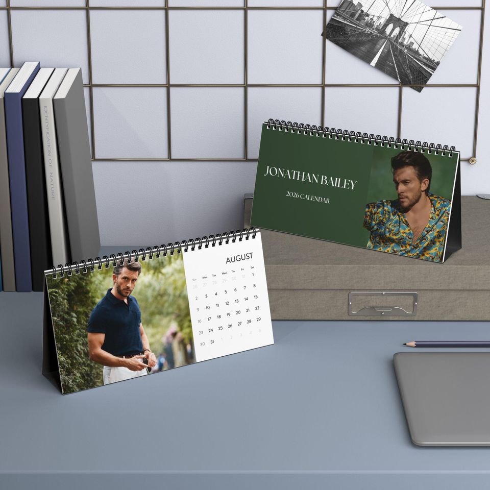 Jonathan Bailey 2026 Desk Calendar Bridgerton Anthony & Kate Romance