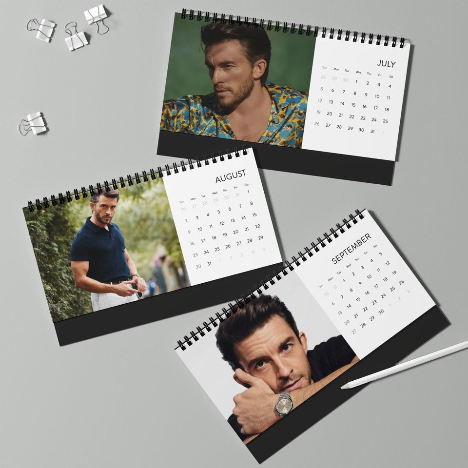 Jonathan Bailey 2026 Desk Calendar Bridgerton Anthony & Kate Romance