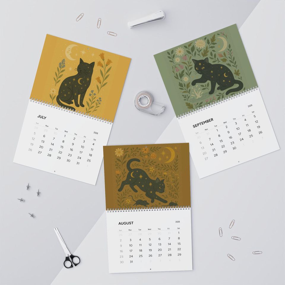 Cat Calendar 2026 Wall Calendar for Cat Lovers and Gift Items
