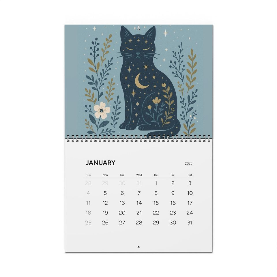Cat Calendar 2026 Wall Calendar for Cat Lovers and Gift Items