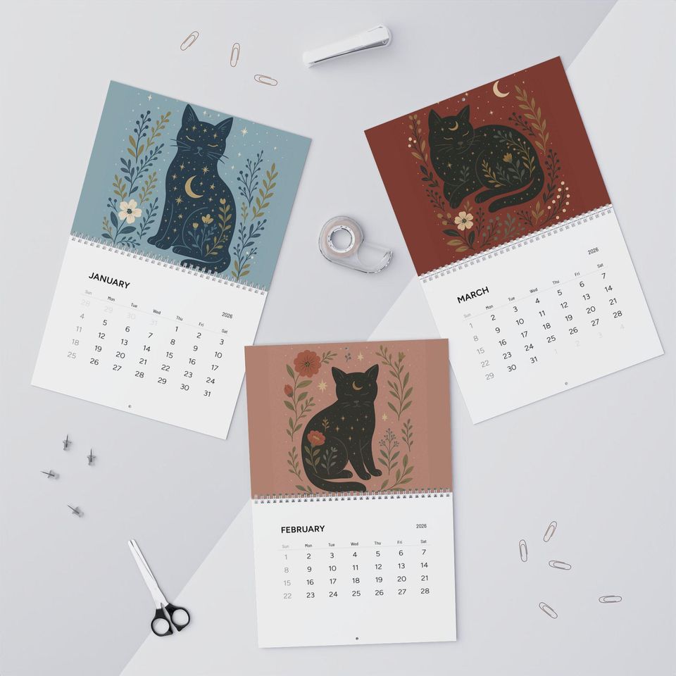 Cat Calendar 2026 Wall Calendar for Cat Lovers and Gift Items