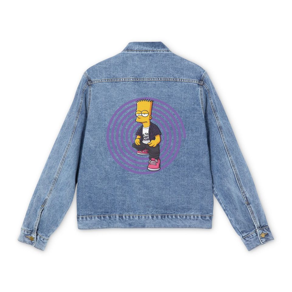 Bart Simpson Chillin Mens Denim Jacket