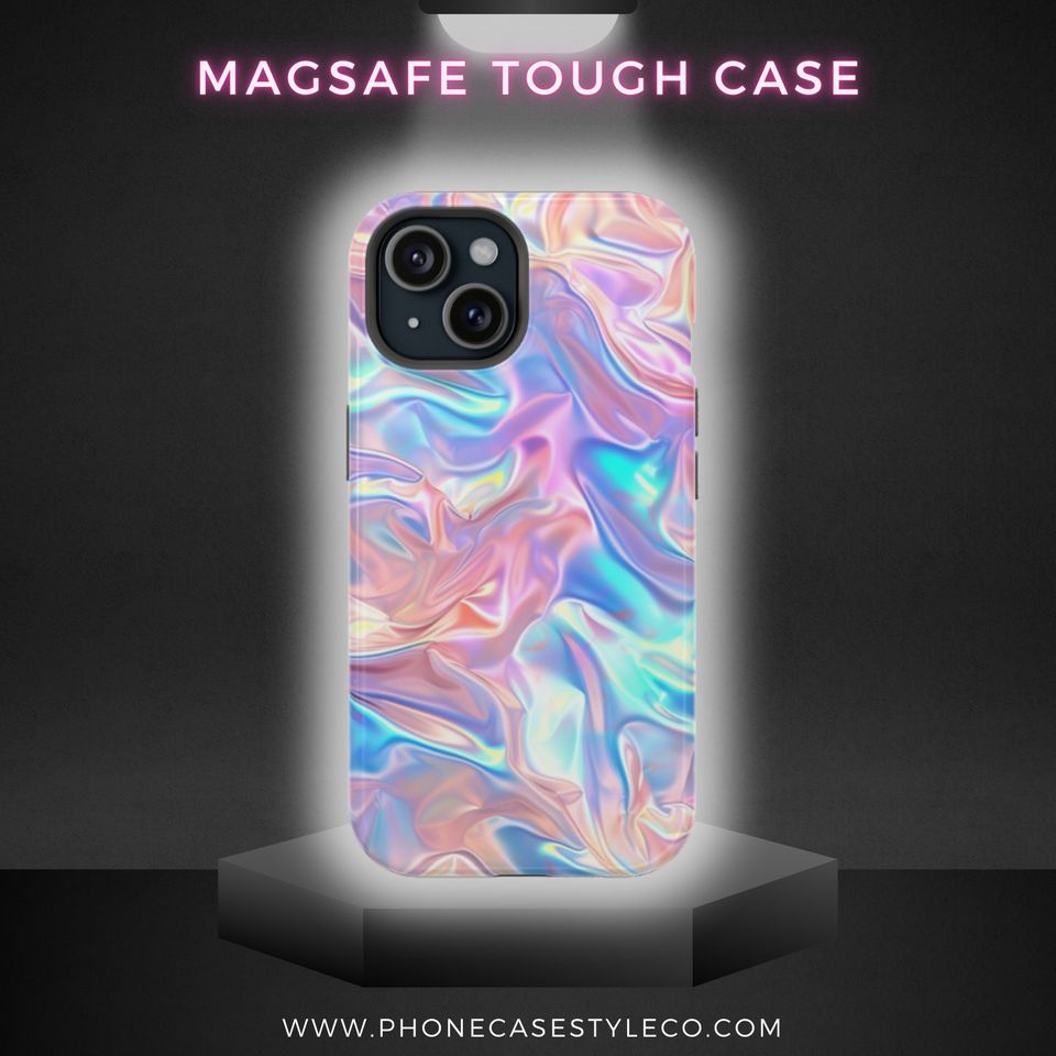 iPhone MagSafe Compatible Iridescent Print Phone Case Trendy Cute