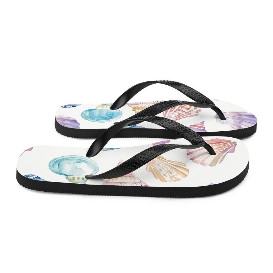 Seashells Flip-Flops - Summer Sandals, Beach Shoes