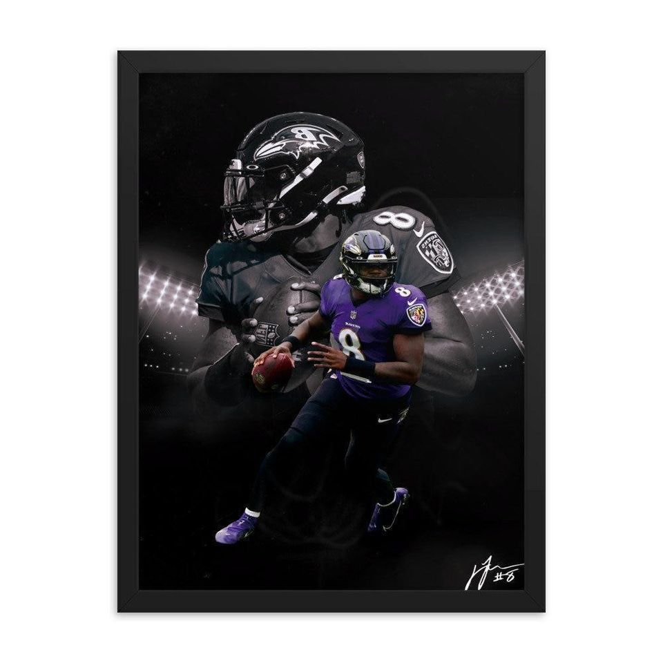 Lamar Jackson Baltimore Ravens Football Poster