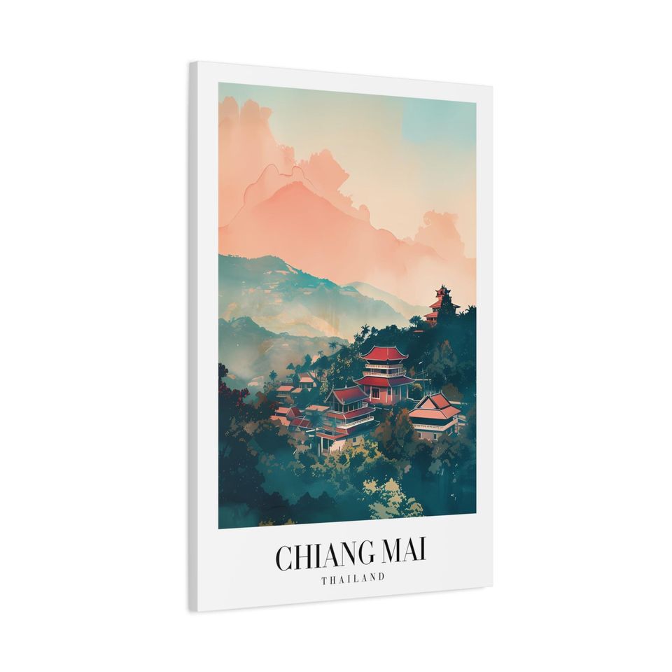 Chiang Mai Thailand Cityscape Art Print Poster