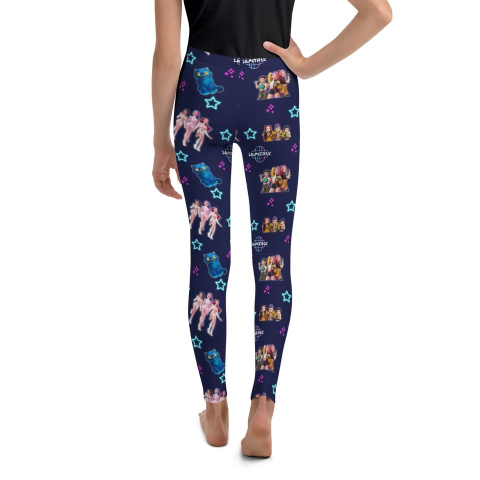 Blue Kpop Demon Hunters Youth Leggings