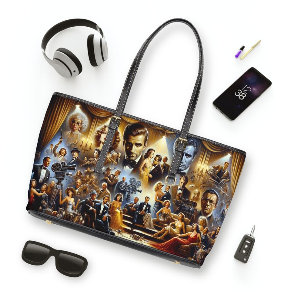 Silver Screen Legends-PU Leather Shoulder Bag