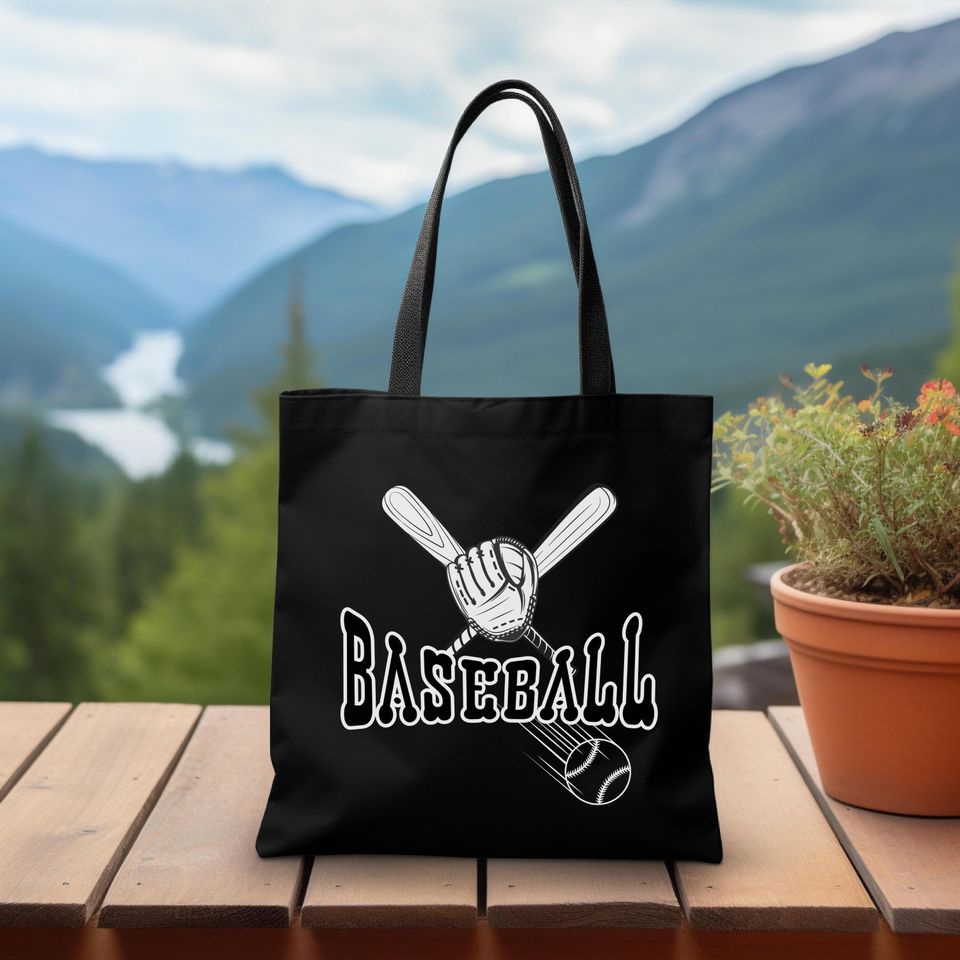 Personalized Baseball Canvas Tote Bag: Gifts for Baseball Player