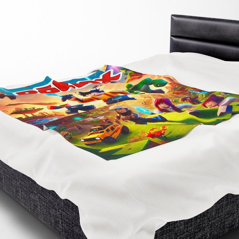 Roblox Blanket for Kids – Fleece Gaming Room Decor