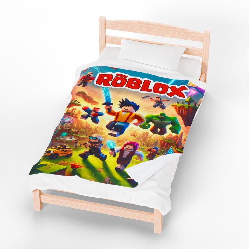 Roblox Blanket for Kids – Fleece Gaming Room Decor