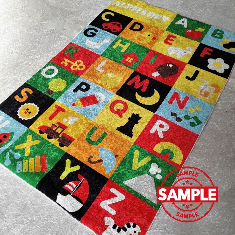 Basketball Team Logo Rug: Non-Slip Sports Floor Mat