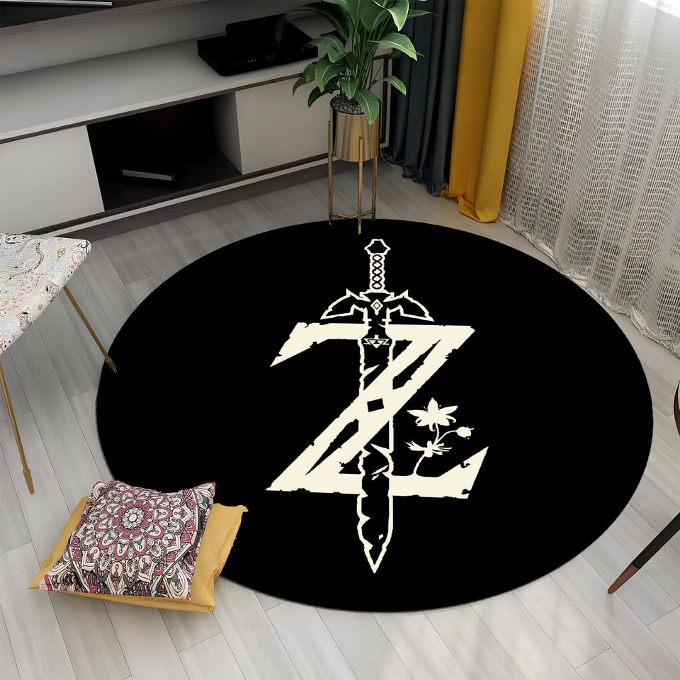 Zelda Symbol Rug: Game Room Decor