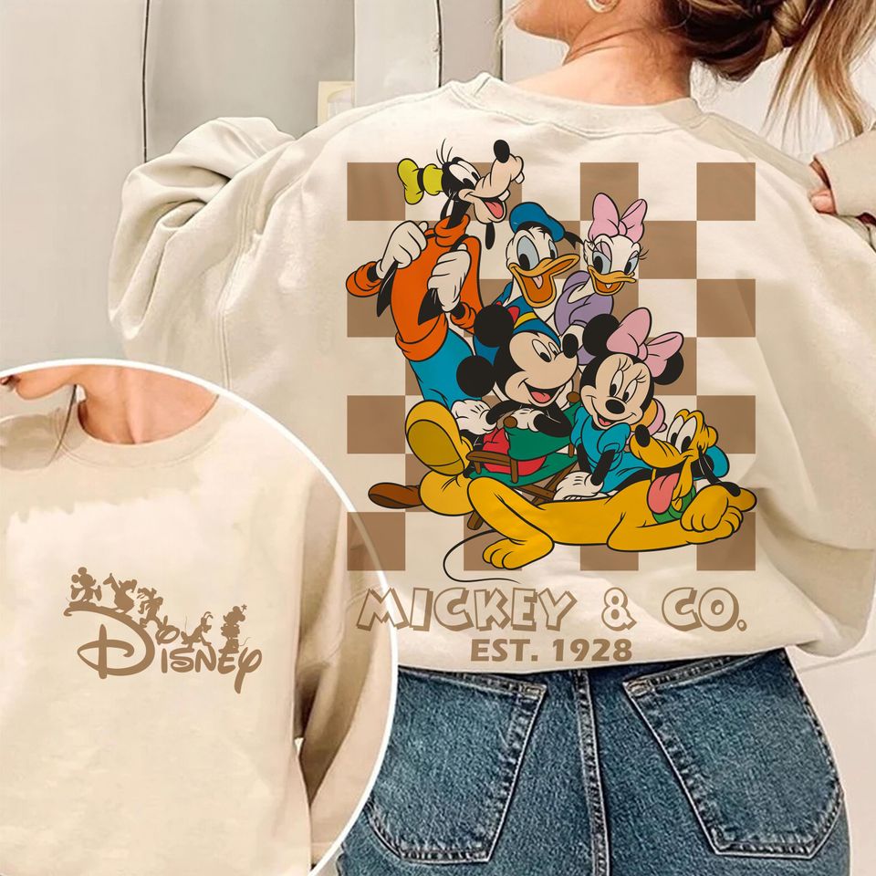 Bundle Checkered Mickey & Co. Sweatshirt, Checkered Mickey Shirt