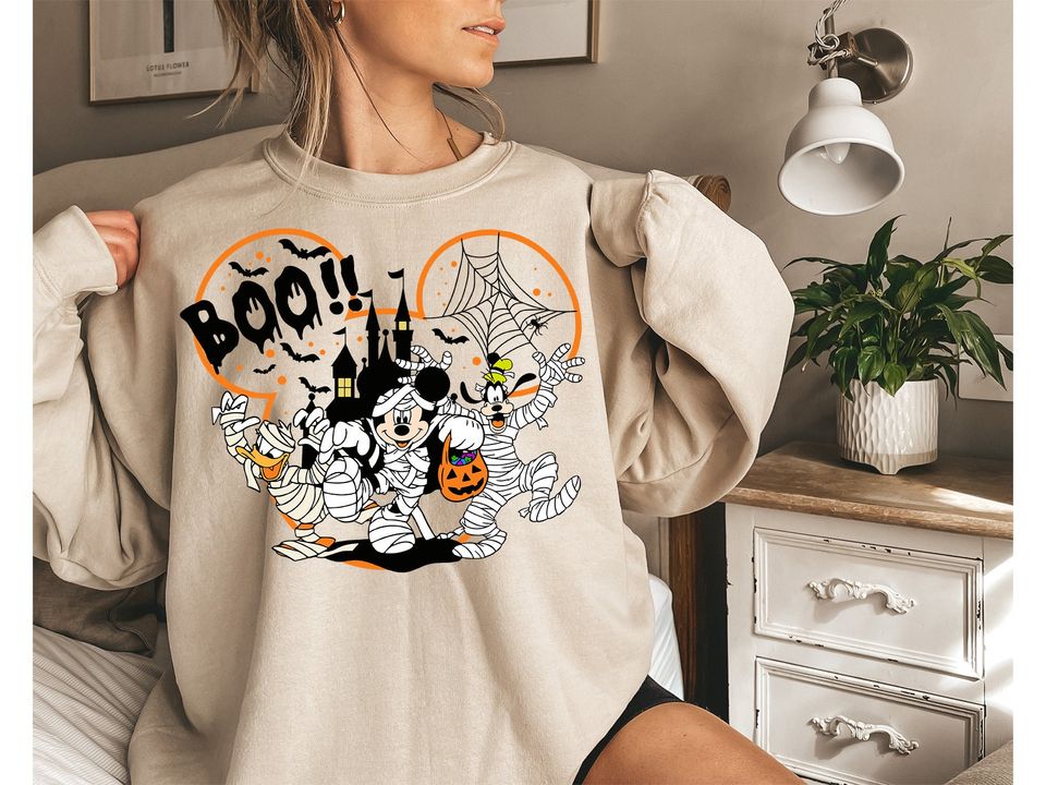 Halloween Mouse and Friends Sweatshirt, Halloween Sweatshirt, Spooky Vibes Shirt