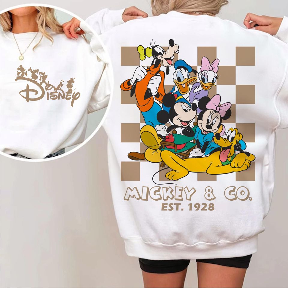 Bundle Checkered Mickey & Co. Sweatshirt, Checkered Mickey Shirt