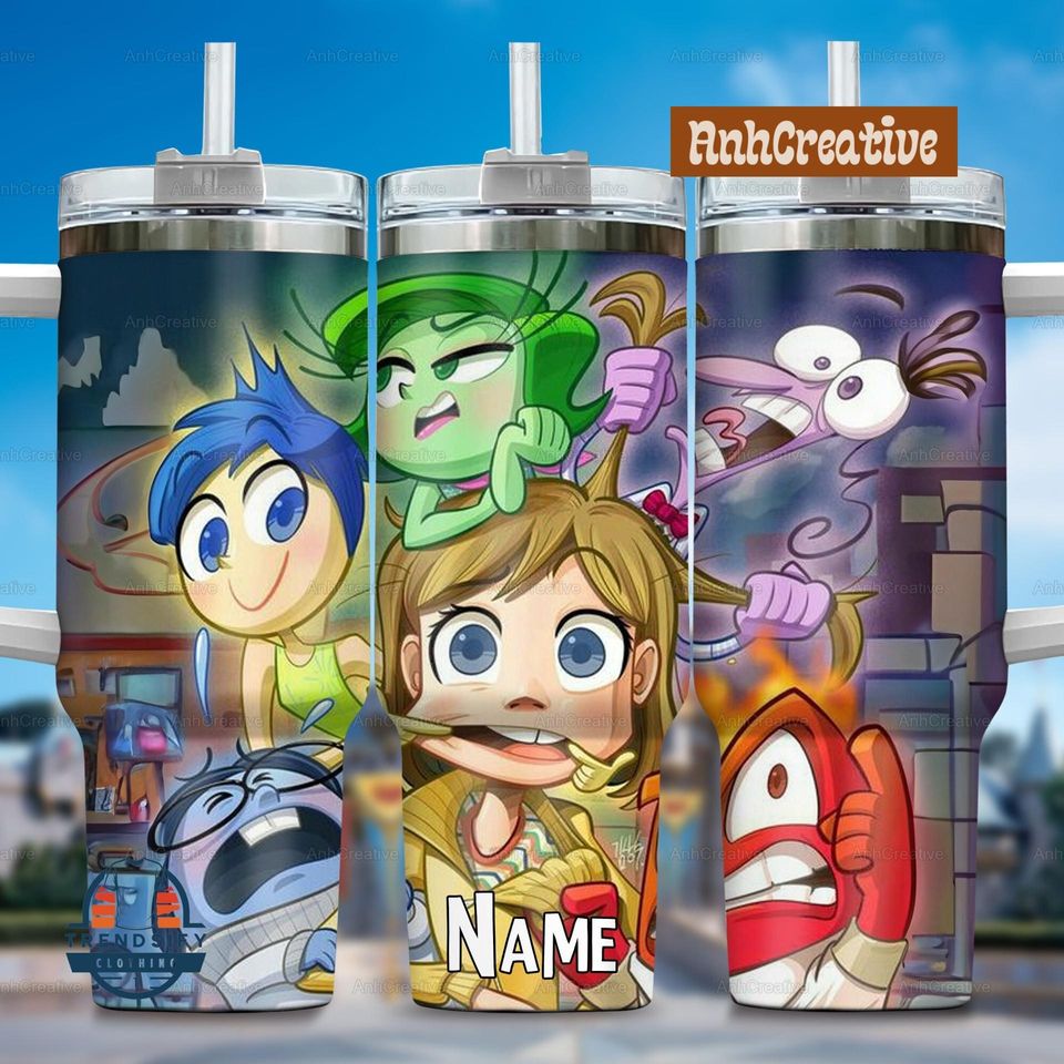 Personalized Disney Pixar Inside Out Tumbler, Inside Out 2 Movie 2024