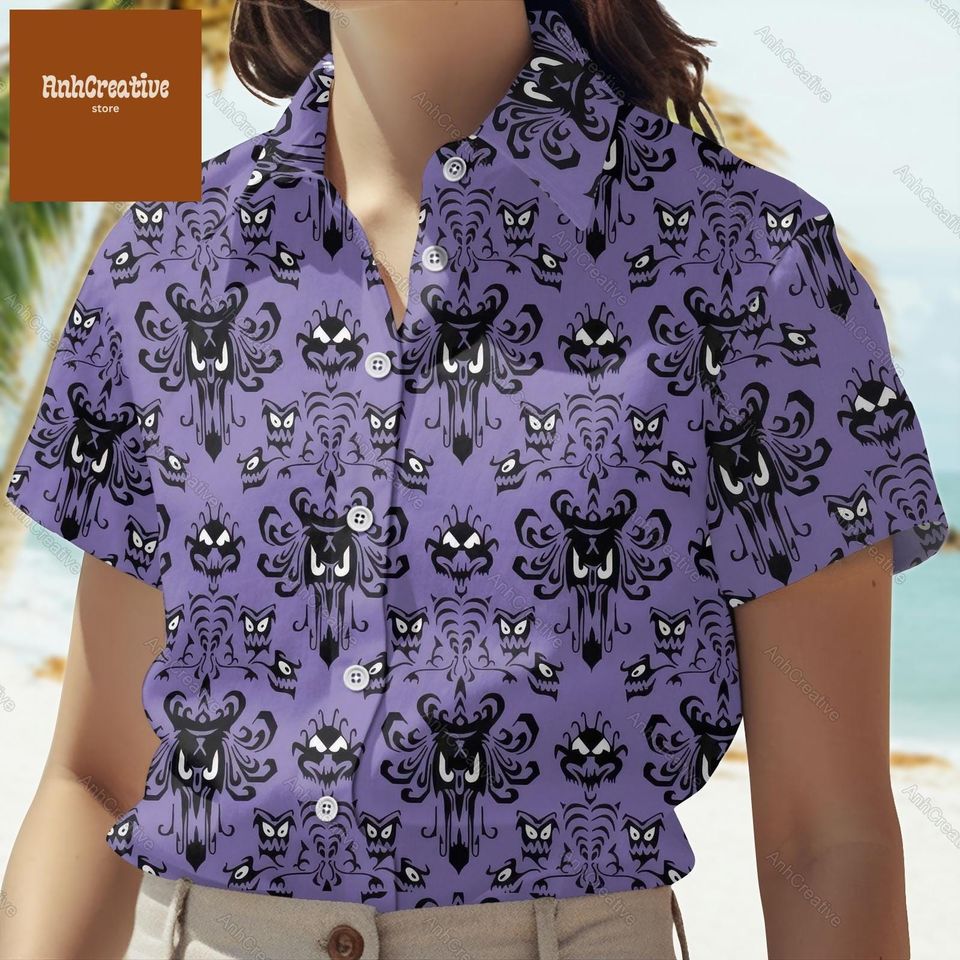 Haunted Mansion Button Shirt, Disney Haunted Mansion Shirt