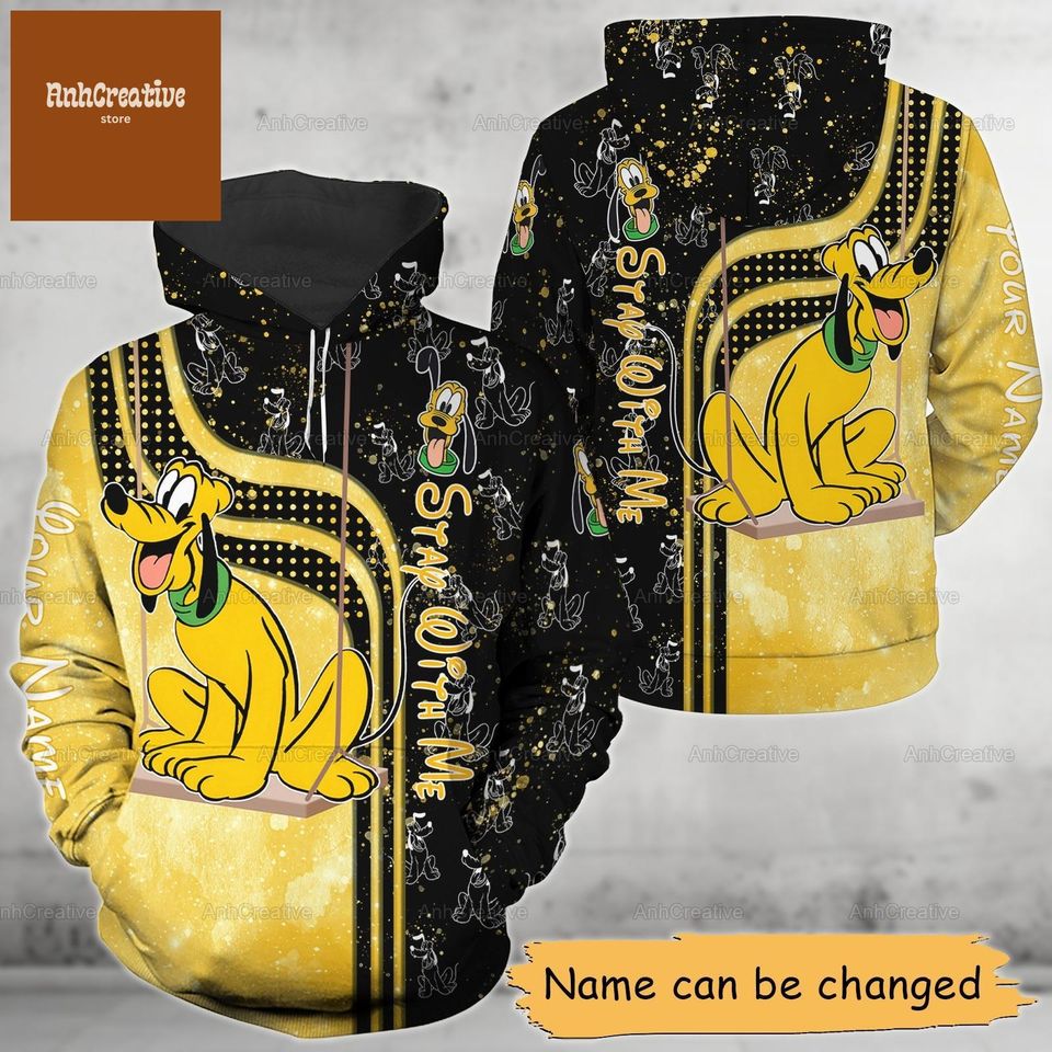 Disney Pluto Hoodie And Leggings, Custom Pluto Dog Hoodie, Leggings