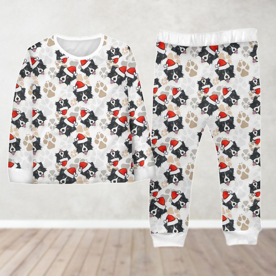 Christmas Border Collie Family Matching Pajamas Set, Dog Lover Christmas Pajamas