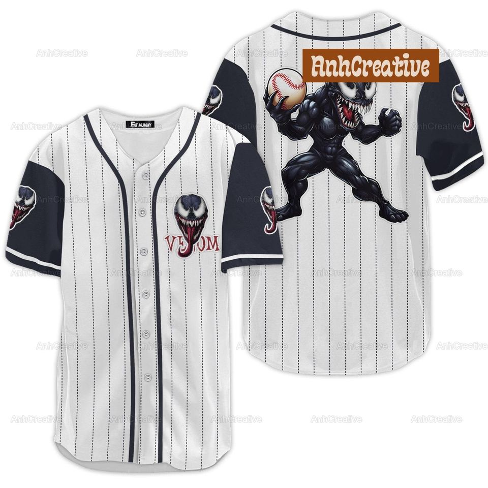 Venom Baseball Jersey, Horror Baseball Jersey, Cute Baseball Jersey