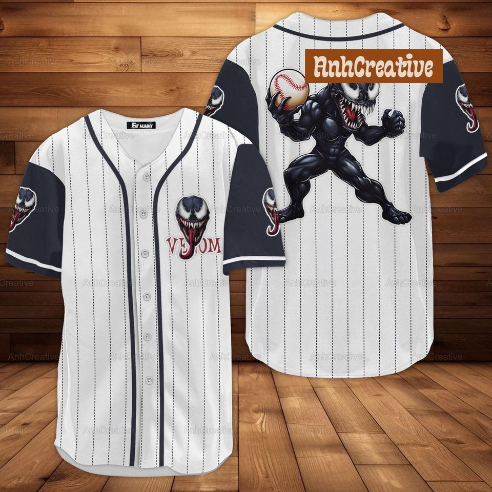 Venom Baseball Jersey, Horror Baseball Jersey, Cute Baseball Jersey