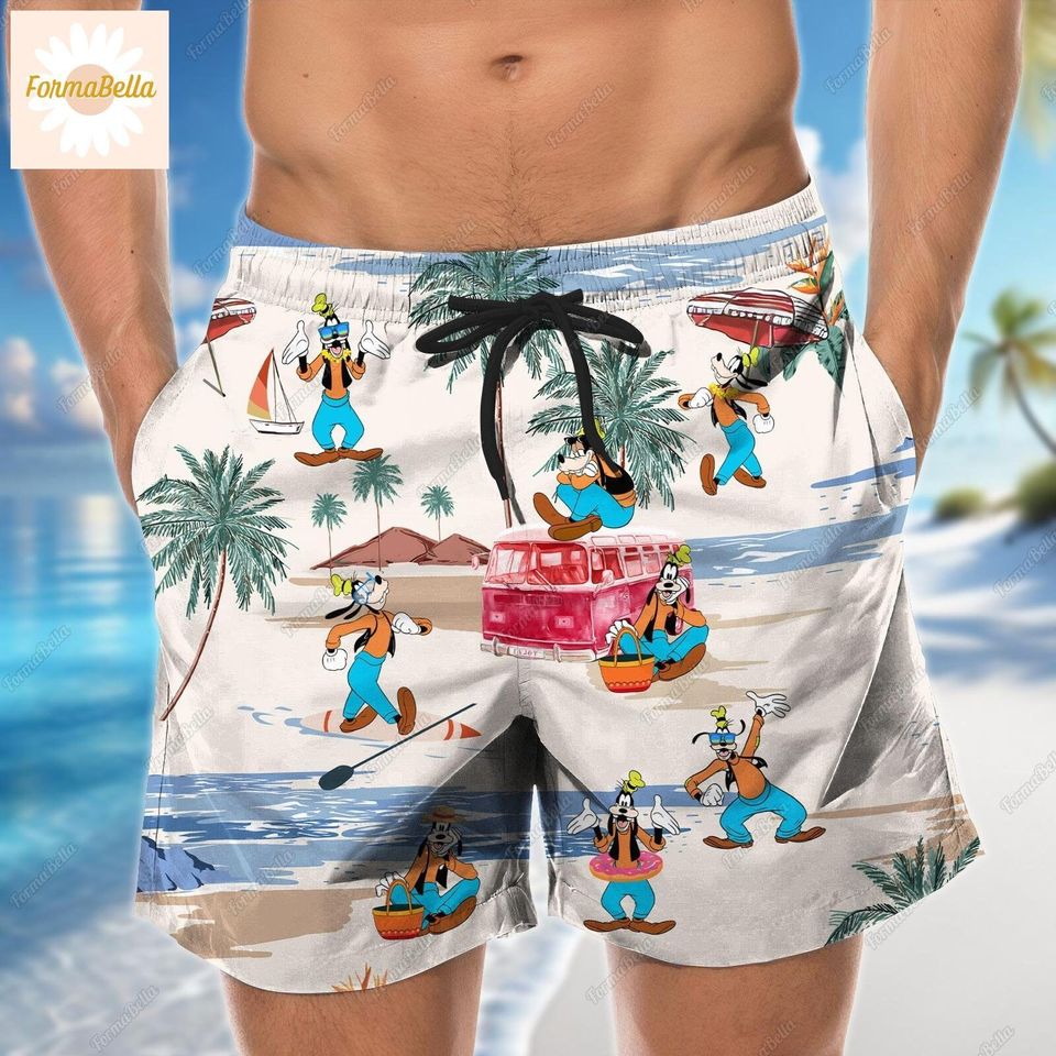 Halloween Goofy Hawaiian Shirt, Goofy Dog Shorts Men, Disney Goofy Button Shirt, Goofy Summer Shirt, Goofy Beach Shorts, Vacation Tee