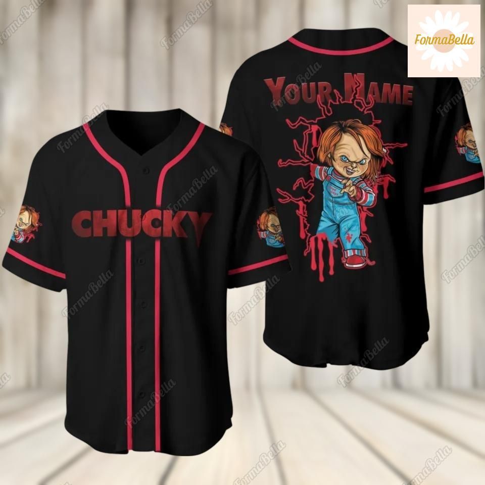 Halloween Personalized Chucky Baseball Jersey, Child's Play Shirt