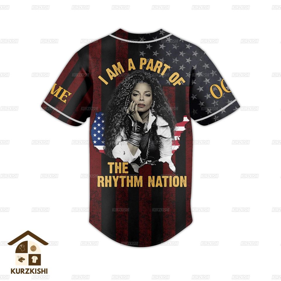 Janet Jackson Baseball Jersey, Janet Jackson Jersey Shirt, Custom Janet Jackson Shirt