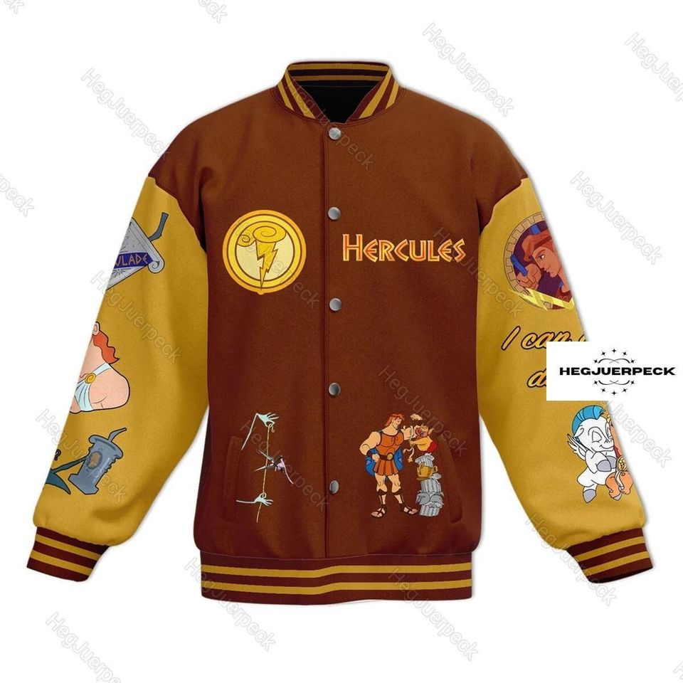 Hercules Jacket Men, Hercules Baseball Jacket, Disney Hercules Jacket