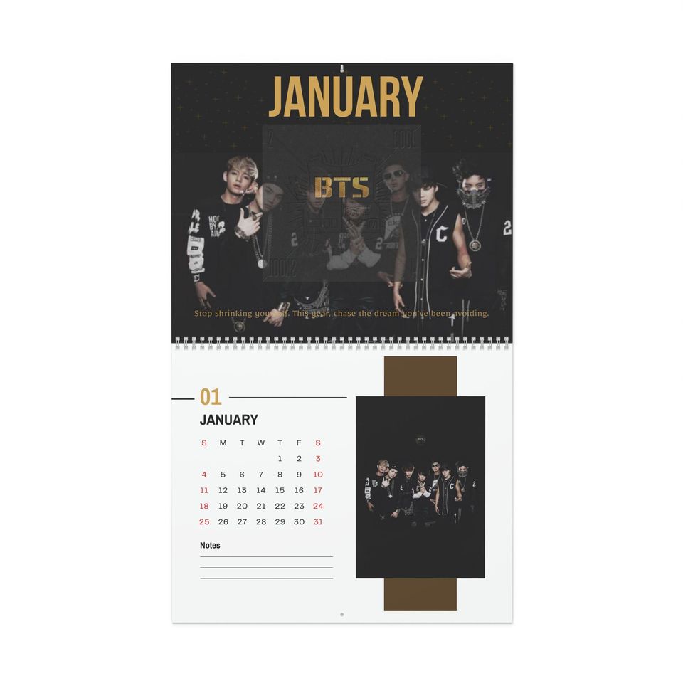 BTS Through the Eras 2026 Calendar