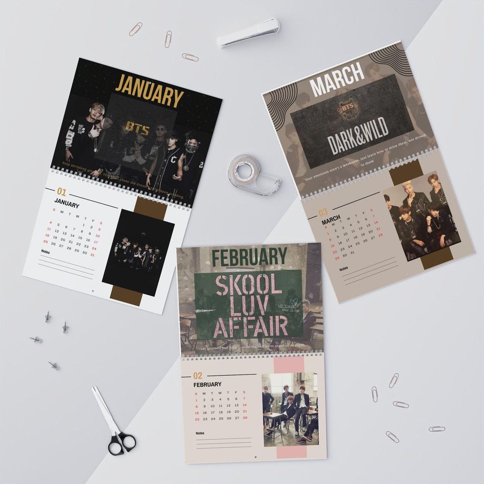 BTS Through the Eras 2026 Calendar