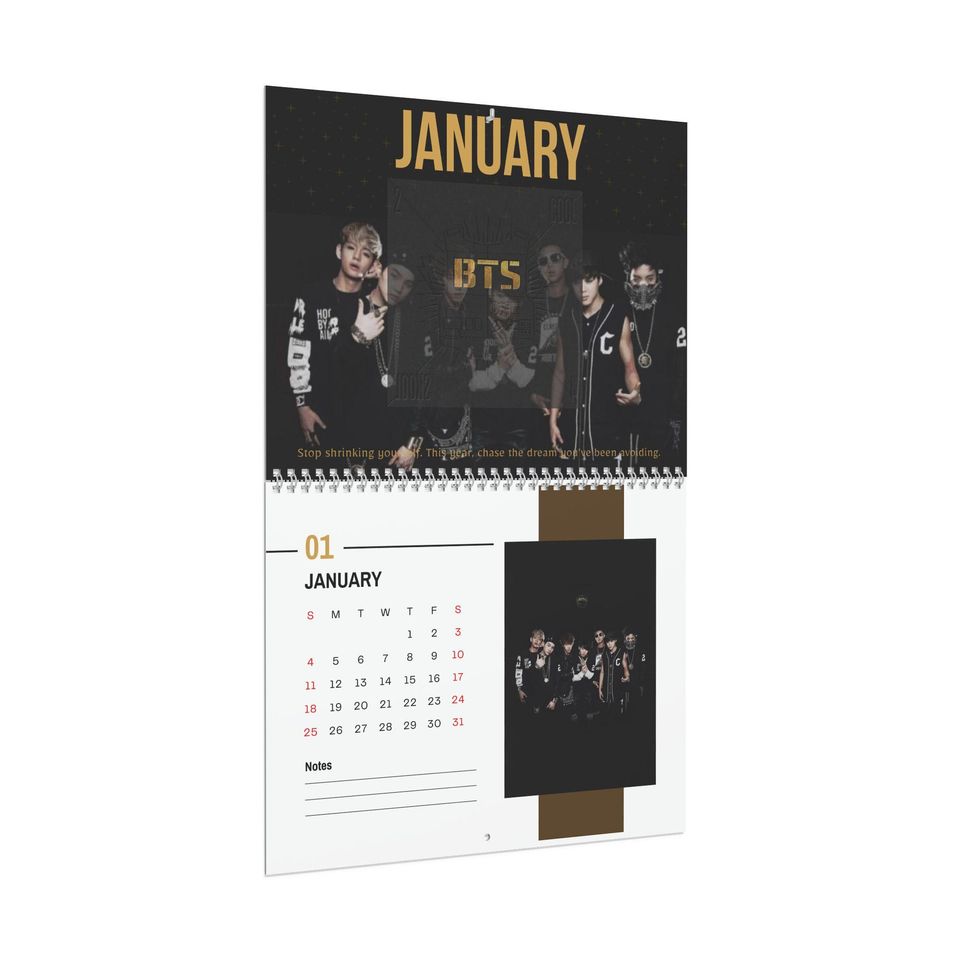 BTS Through the Eras 2026 Calendar