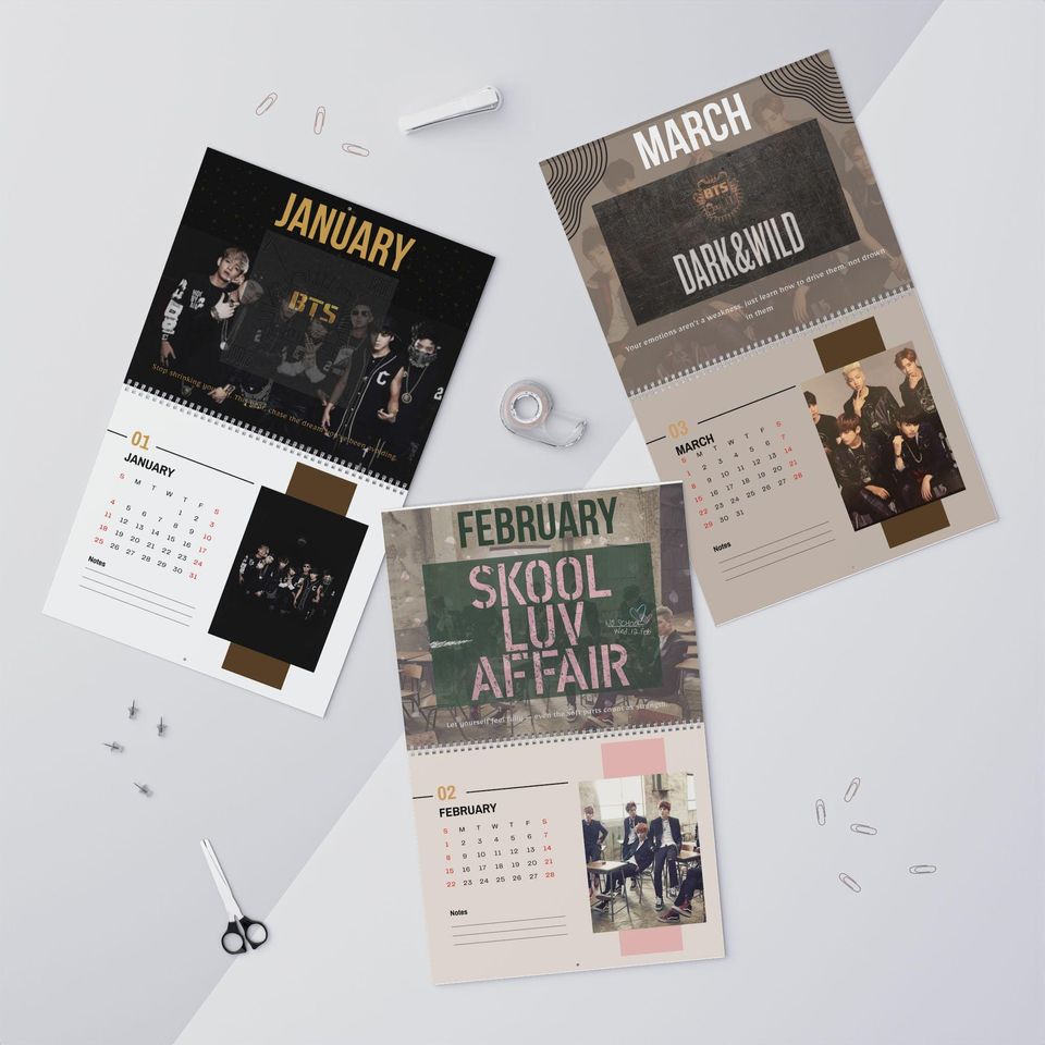 BTS Through the Eras 2026 Calendar