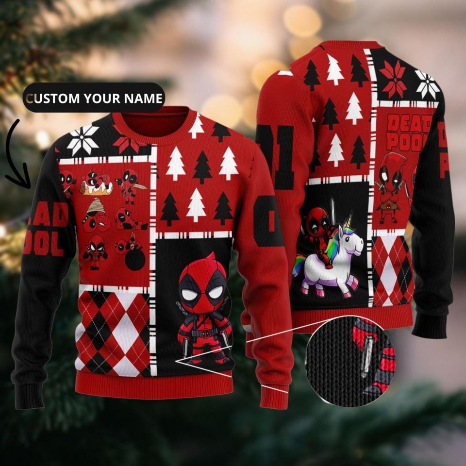 Deadpool Unicorn Christmas Ugly Sweater