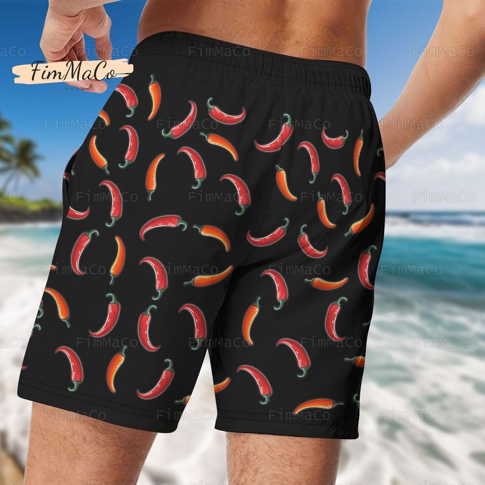Hot Chilli Shorts, Chilli Lips Shorts, Chilli Summer Pants