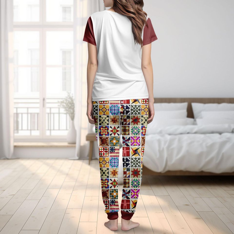 Funny Sewing Lover Shirt Pants Set, Things I Do In My Spare Time Sewing Machine Pajama Set, Sewing Hobby Costume Sleepwear For Women