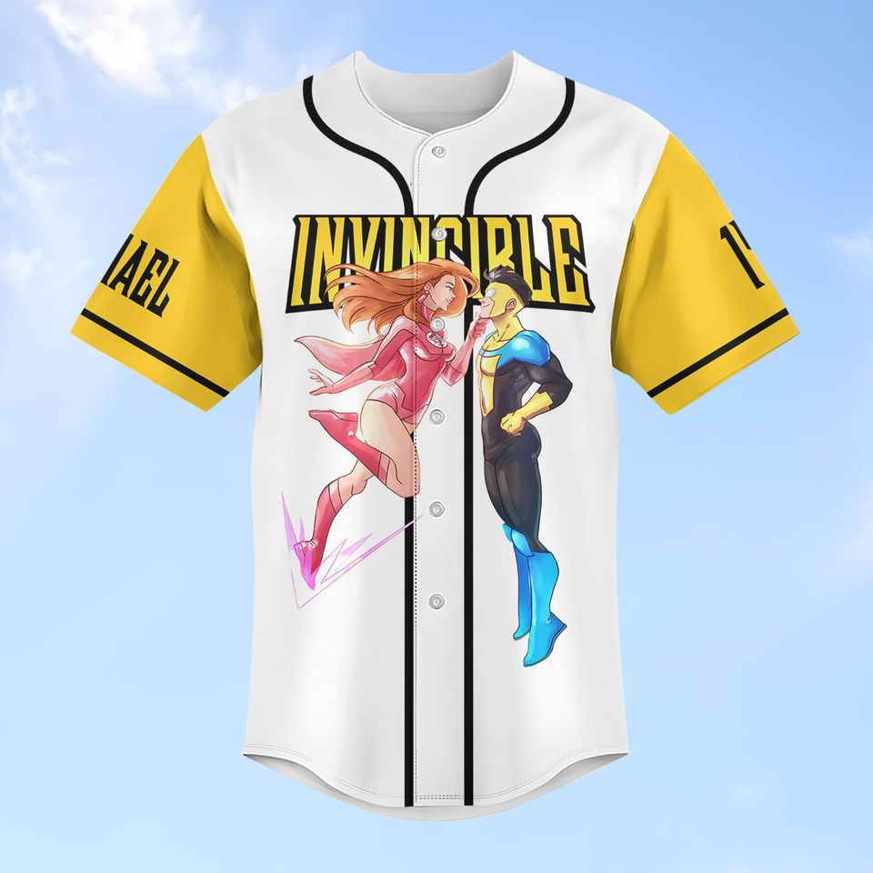 Invincible and Atom Eve Baseball Jersey, Invincible Couple Baseball Shirt