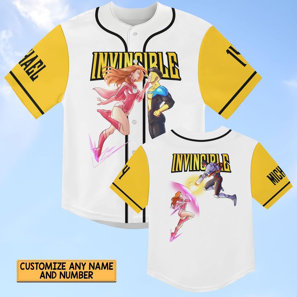 Invincible and Atom Eve Baseball Jersey, Invincible Couple Baseball Shirt