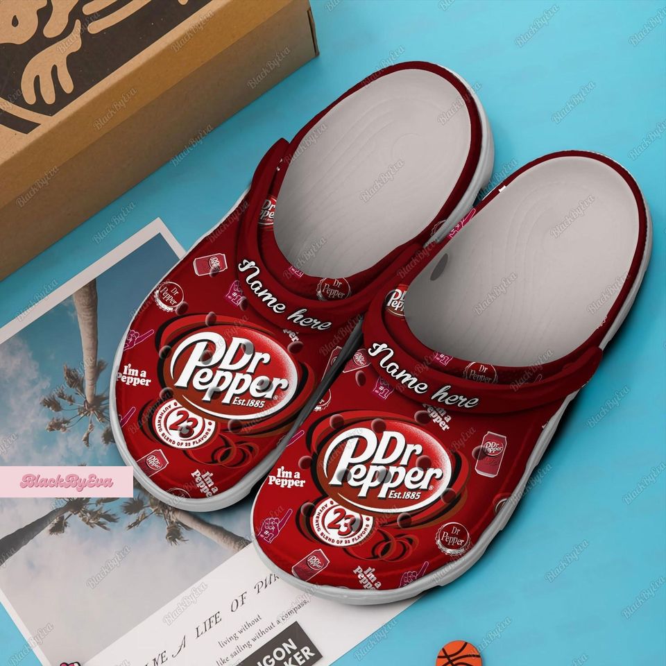Dr Pepper Clogs, Personalized Dr Pepper Sandals, I Love Dr Pepper Gifts, Diet Dr Pepper Soda Gift