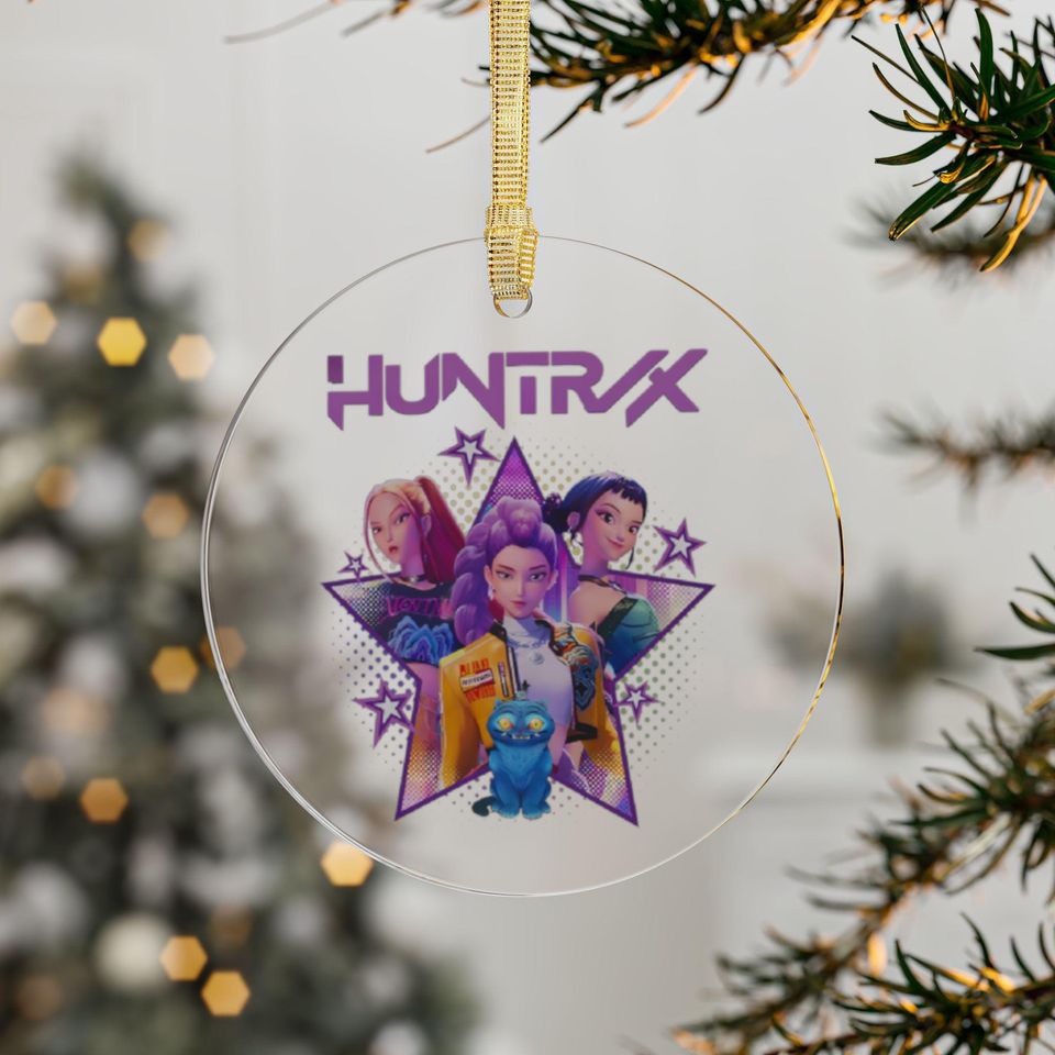 KPop Demon Hunters HUNTRAX Acrylic Ornaments, Fun Holiday Decor