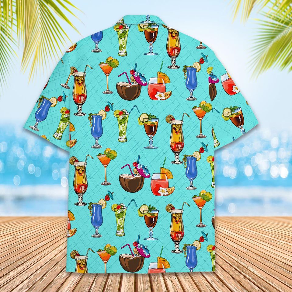 Tropical Cocktail Hawaiian Shirt, Drink Hawaiian Shirt