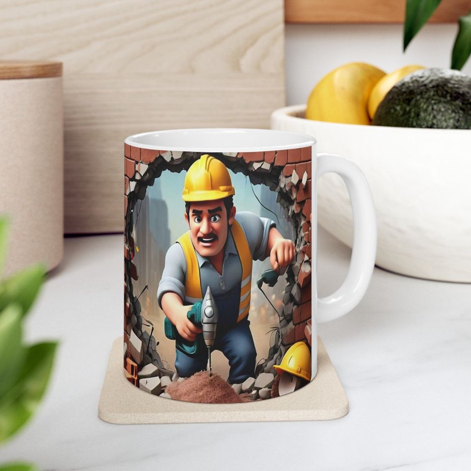 Labor Day Mug Wrap Design,  Worker Template Labour