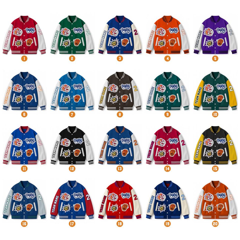 Personalized Varsity Baseball Jacket: Custom Name, Team, Number