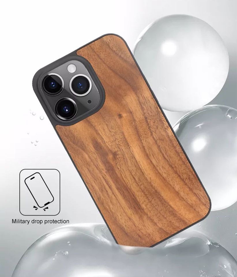 OTTOPRO Premium Cherry Wood Case -   Tempered Glass